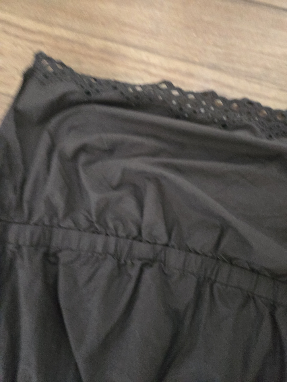 NWT Time and Tru Black Strapless Eyelet Tiered Midi Dress Sizes XS S M L XL - Picture 8 of 13